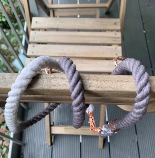 Chocolate Lavender Ombre Adjustable Rope Dog Lead by Pup Chic Boutique - Image 3