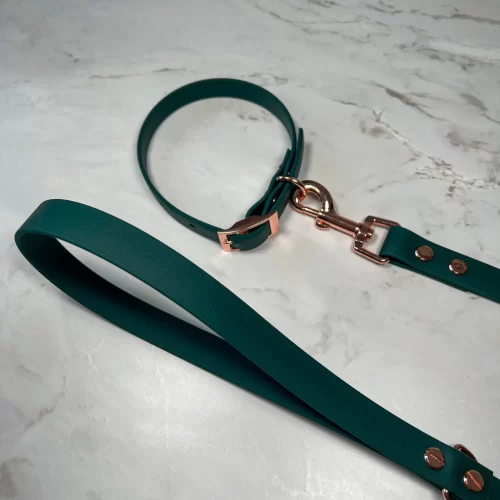 Waterproof Dog Collar + Dog Lead Bundle (Emerald) – by Furry Tails - Image 4