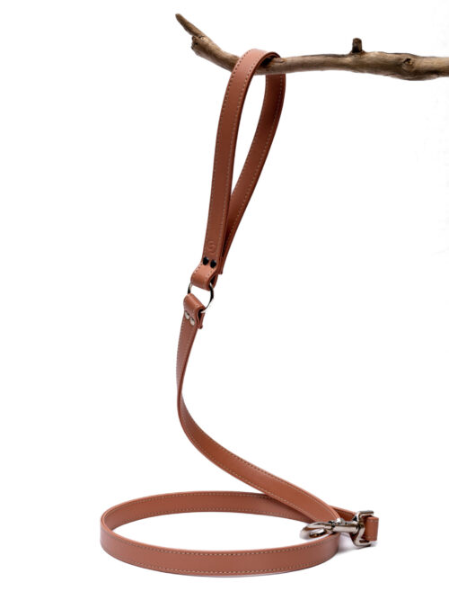 Blush Pink Dog Lead (Vegan Apple Leather) – by Skylos Collective - Image 2