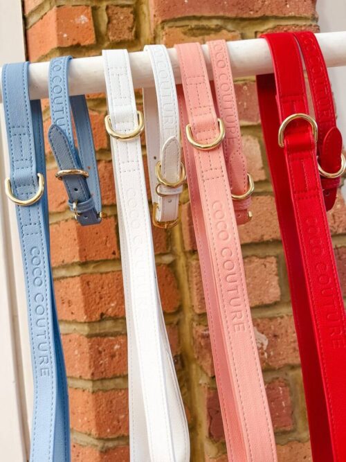 Vegan Lightweight Leather Dog Lead (Red) – by Coco Couture - Image 4