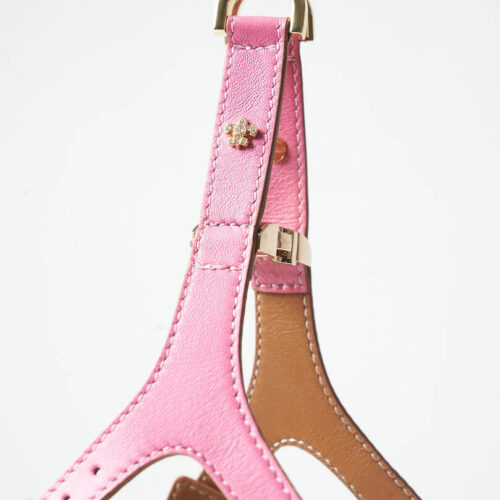 Luxury Leather Dog Harness (Pink) – by Amati - Image 5