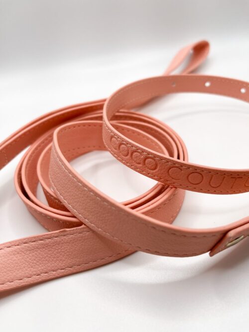 Vegan Lightweight Leather Dog Lead (Pink) – by Coco Couture - Image 2