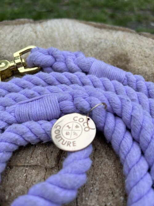 "Parma Violet" Dog Rope Lead – by Coco Couture - Image 3