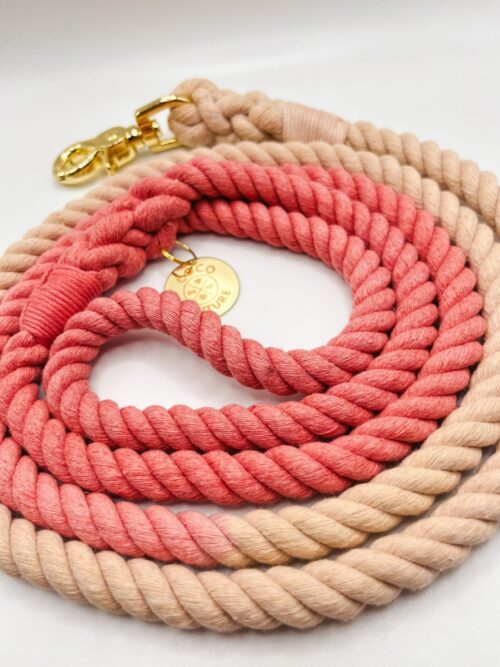 "Pink Grapefruit" Dog Rope Lead – by Coco Couture