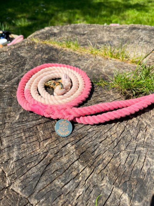 "Pink Grapefruit" Dog Rope Lead – by Coco Couture - Image 2