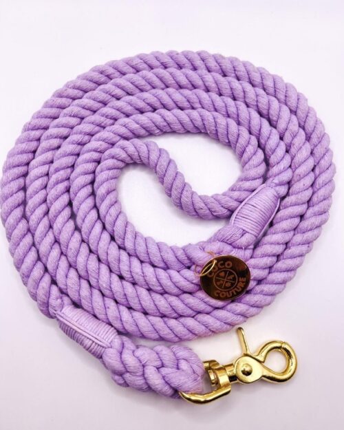 "Parma Violet" Dog Rope Lead – by Coco Couture