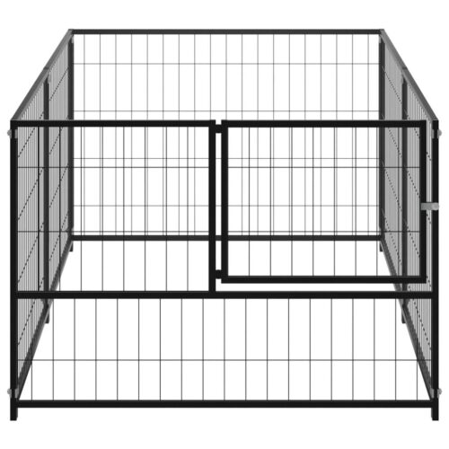 Dog Kennel Black 200x100x70 cm Steel - by VidaXL - Image 3