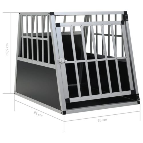 Dog Cage with Single Door (65 x 91 x 69.5cm) - by VidaXL - Image 11