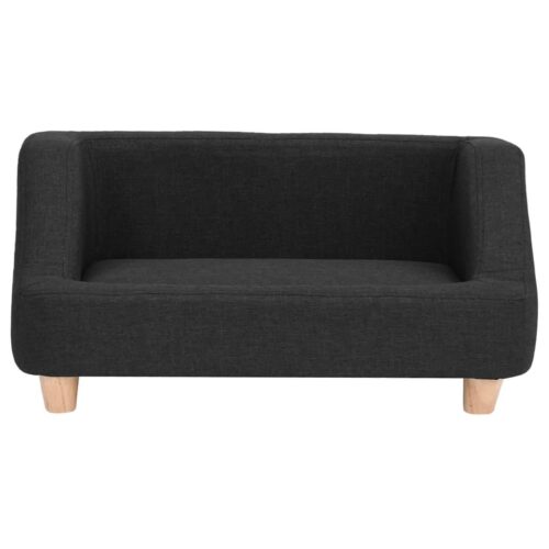 Dog Sofa in Linen (95 x 63 x 39cm) (Black) - by VidaXL - Image 3