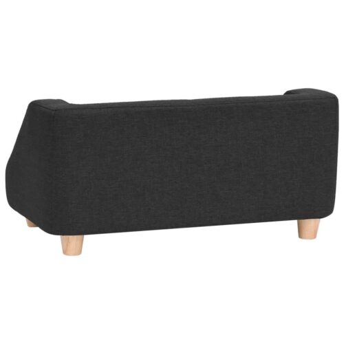 Dog Sofa in Linen (95 x 63 x 39cm) (Black) - by VidaXL - Image 5