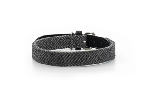 “Balmoral” Herringbone & Leather Dog Collar – by Ralph & Co - Image 3