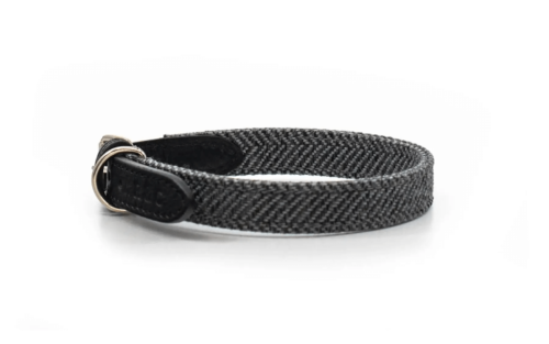 “Balmoral” Herringbone & Leather Dog Collar – by Ralph & Co - Image 4