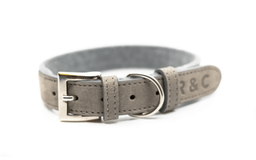 “Dalton” Fabric & Leather Dog Collar – by Ralph & Co