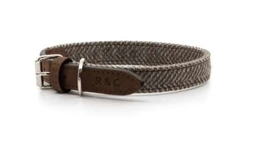 “Lincoln” Herringbone & Leather Dog Collar – by Ralph & Co - Image 3