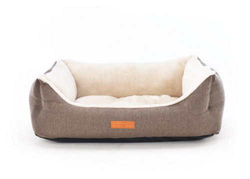 “Lincoln” Herringbone Nest Dog Bed – by Ralph & Co