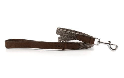 “Lincoln” Herringbone & Leather Dog Lead – by Ralph & Co - Image 3