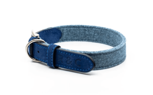 “Rayleigh” Fabric & Leather Dog Collar – by Ralph & Co - Image 5