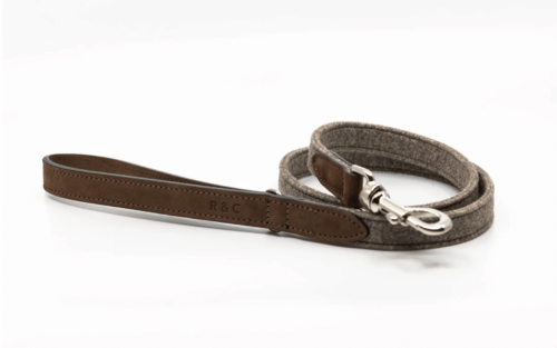 “Sherbourne” Fabric & Leather Dog Lead – by Ralph & Co