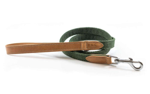 “Richmond” Fabric & Leather Dog Lead – by Ralph & Co