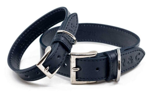 “Rimini” Italian Leather Dog Collar – by Ralph & Co