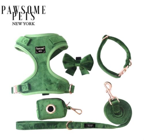 "Olive Green" Harness Bundle (5-pc Set) - by Pawsome Pets